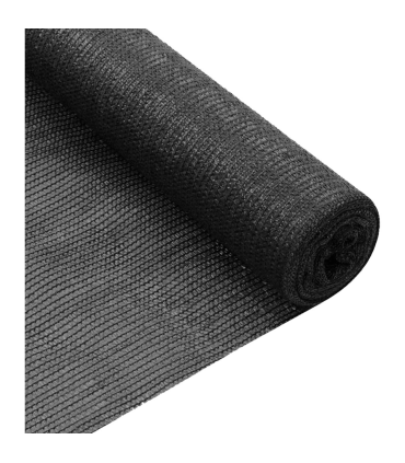 Tradineur - Rollo de malla de sombreo tupida, cierre de ocultación de 120 g/m2, alta resistencia, tela para cercar jardines, fincas, huertos, vallas (Negro, 1,5 x 10 m)