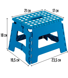 Tradineur - Taburete plegable pvc infantil multiuso 21 x 17 x 18 cm, carga máxima 150 kg, taburete de plástico niños, guardería, hogar, color aleatorio