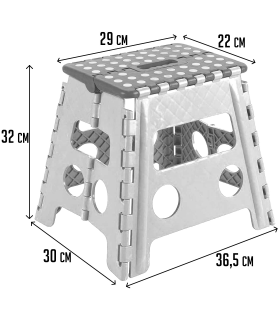 Tradineur - Taburete infantil plegable de pvc multiusos 32,5 x 28,5 x 21,5 cm, banqueta, asiento de plástico resistente para niños, escuela, guardería, hogar, color aleatorio