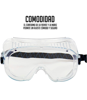 Gafas de seguridad, protector de ojos, prevención y seguridad, fabricado en PVC. No protegen contra los rayos UV. 7 x 15,5 x 5,5 cm