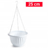 Tradineur - Maceta redonda colgante de plástico, tiesto, macetero, recipiente para plantas, flores, balcón, terraza, hogar, fabr