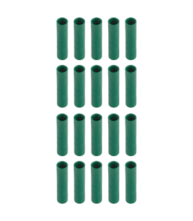 Tradineur - Pack de 20 Extensores para tutores de 16 mm - Diseño con relieve - Fabricado en Plástico - Accesorio para tutores de jardín - Color Verde (2 Pack de 10 Unidades)