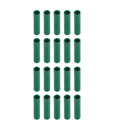 Tradineur - Pack de 20 Extensores para tutores de 16 mm - Diseño con relieve - Fabricado en Plástico - Accesorio para tutores de jardín - Color Verde (2 Pack de 10 Unidades)