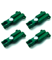 Tradineur - Pack de 12 Conectores para tutores de 8 mm - Fabricados en plástico - Accesorio para tutores de jardín - Color Verde (3 Pack de 4 Unidades)