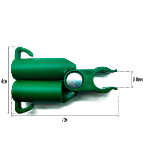 Tradineur - Pack de 12 Conectores para tutores de 11 mm - Fabricados en plástico - Accesorio para tutores de jardín - Color Verde (3 Pack de 4 Unidades)