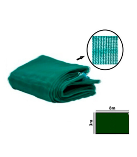 Tradineur - Malla de recogida de aceitunas, polietileno de alta densidad, red de recolección de frutos, resistente y duradera, ligera y cómoda de transportar, 75 g/m2 (Verde, 3 x 8 m)