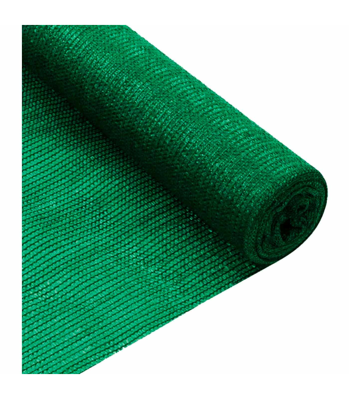 Tradineur - Rollo de malla de sombreo tupida, cierre de ocultación de 120 g/m2, alta resistencia, tela para cercar jardines, fincas, huertos, vallas (Verde, 2 x 5 m)