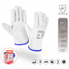 Guantes de trabajo de piel flor de vacuno, resistentes a la abrasión, protección, conductor, construcción, jardinería, adulto, g