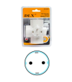 Adaptador 3 tomas schuko e interruptor de encendido, ladrón triple, enchufe múltiple de pared para oficina, hogar, 16A 250V, máx. 3680 W, color blanco