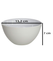 Tradineur - Bol de porcelana, cuenco, tazón de desayuno, cereales, postres, aperitivos, sopa, apto para lavavajillas y microondas (Blanco, Ø 13 cm)