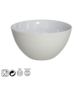 Tradineur - Bol de porcelana, cuenco, tazón de desayuno, cereales, postres, aperitivos, sopa, apto para lavavajillas y microondas (Blanco, Ø 13 cm)