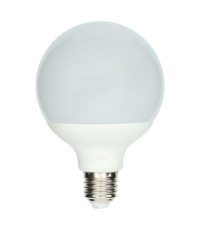 Tradineur - Bombilla LED estándar grande, globo, G80, E27, 12W equivalente a 108W, 1240 lúmenes, 6500K, luz blanca fría, eficiencia energética F, 20000 horas - 12,5 x 8 cm