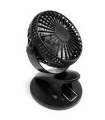 Tradineur - Mini ventilador recargable portátil con pinza, rotación 360º, 3 velocidades, silencioso, diseño compacto, 22 x 10,5 x 3,5 cm, color aleatorio