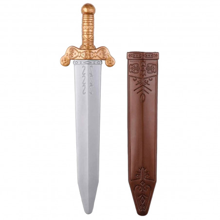 Tradineur - Espada romana de plástico de 50 cm para jóvenes y adultos, complementos para carnaval, halloween y celebraciones - 4
