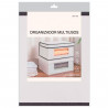 Tradineur - Organizador de tela con ventana, caja plegable, ordenación, ropa, fácil de limpiar, antipolvo, antihumedad, 25 x 35