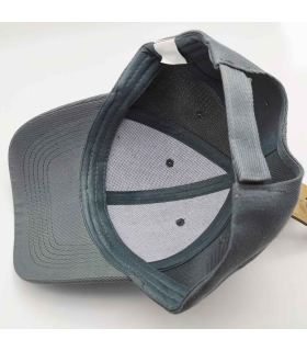 Tradineur - Gorra con ajuste posterior de velcro, adulto, 100% poliéster, accesorio deporte, skate, aire libre (Gris oscuro, talla única, unisex)