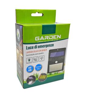 Tradineur - Pack de 2 focos solares de pared con sensor de movimiento, LED, lámpara exterior, recargable, 3.7 V, 300 lumen, impermeable, incluye tornillo y taco, jardín - 12,4  x 9,6 cm