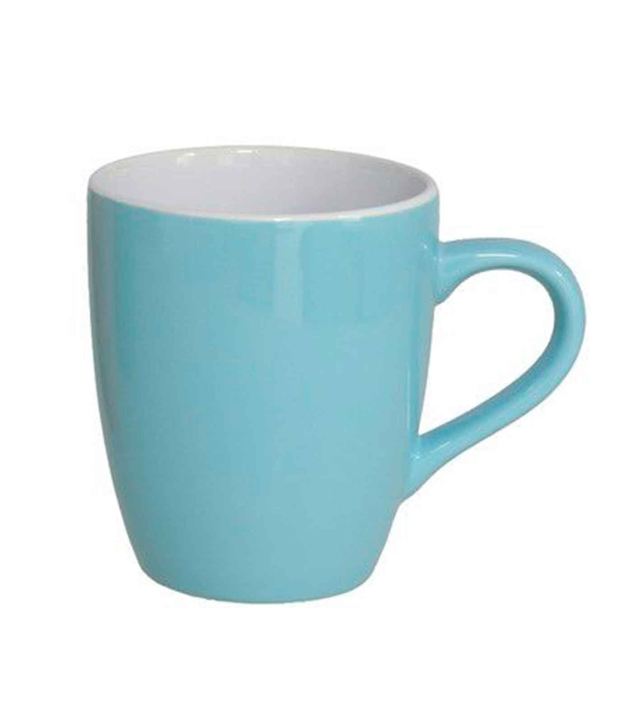 Taza de cerámica, tazón desayuno, café, infusiones, diseño clásico, resistente y duradera, apta para lavavajillas y microondas, 340 ml. 8,5 x 12 x 10 cm, color aleatorio