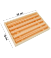 Tradineur - Tabla para cortar pan de madera con recogemigas y rejilla extraíble, madera natural, cocina - 32 x 22 x 2,5 cm