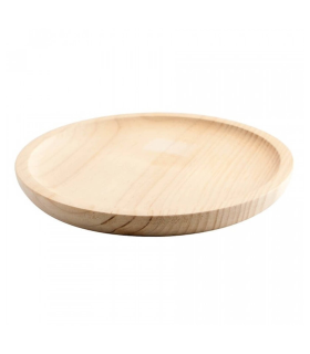 Tradineur - Pack de 12 platos de madera especial para pulpo, de 17,8 cm de diámetro, para el hogar o hostelería. Set de 12 recipientes para servir comida, para carnes, embutidos, quesos...