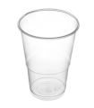 Tradineur - Pack de 15 vasos reutilizables de plástico, 100% reciclables, extra resistentes, higiénicos, apilables, 10,3 x 8,3 cm, 350 ml