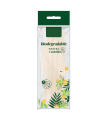 Tradineur - 16 paquetes de 12 cuchillos de madera biodegradables, reciclables, extra resistentes, producto orgánico natural - 16 cm - Total 192 uds