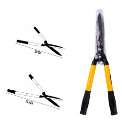 Tradineur - Tijera para podar con mangos - Diseño ergonómico - Herramienta manual para jardín - Longitud 53 cm