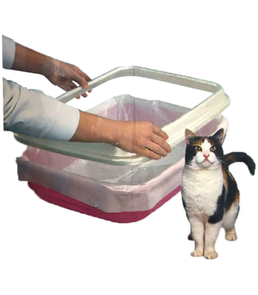 Tradineur - Pack de 12 bolsa para Arenero de gato - Bandeja de arena - Bolsa para excrementos para gatos - 35 x 50 cm