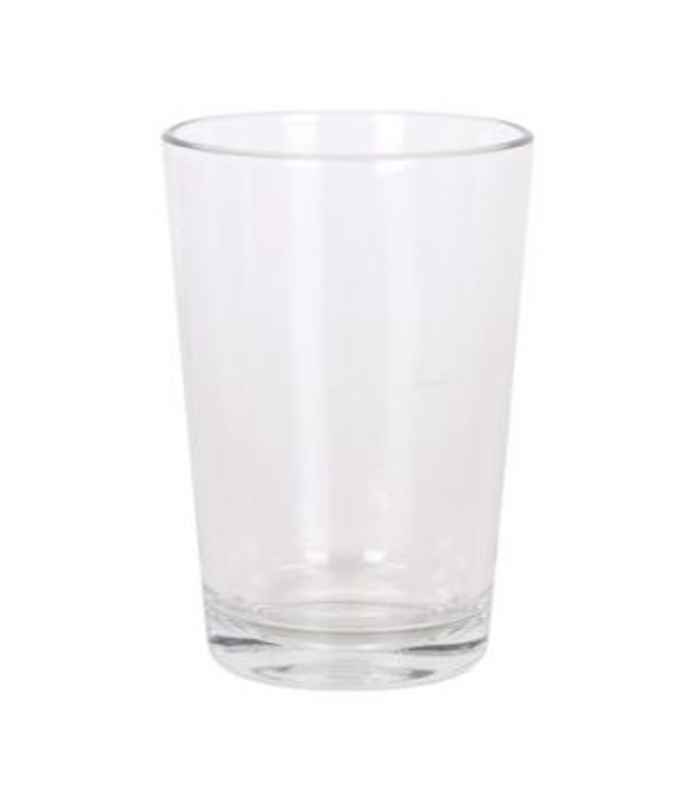 Tradineur - Set de 6 vasos de cristal 205 ml, modelo Lara, 10 x 6.5 cm, vasos clásicos para agua, bebidas, refrescos, zumos, resistentes, ligeros, aptos para lavavajillas