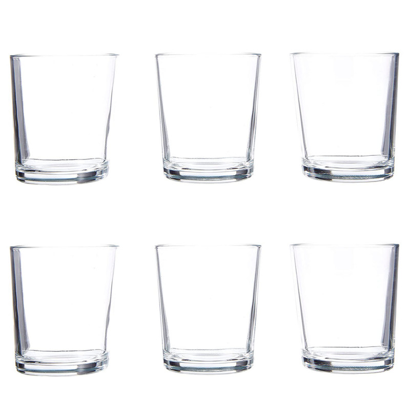 Tradineur - Set de 4 vasos de cristal 295 ml, modelo París, juego de vasos clásicos para agua, bebidas, 8 x 9 cm, resistentes, l Tradineur - Set de 4 vasos de cristal 295 ml, modelo París, juego de vasos clásicos para agua, bebidas, 8 x 9 cm, resistentes, l