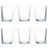 Tradineur - Set de 4 vasos de cristal 295 ml, modelo París, juego de vasos clásicos para agua, bebidas, 8 x 9 cm, resistentes, l