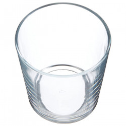 Tradineur - Set de 4 vasos de cristal 295 ml, modelo París, juego de vasos clásicos para agua, bebidas, 8 x 9 cm, resistentes, l