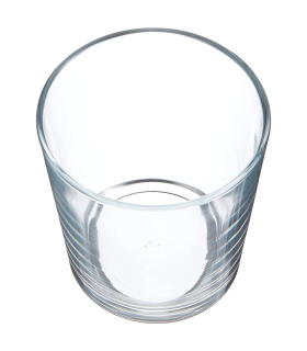 Tradineur - Set de 6 vasos de cristal 295 ml, modelo París, juego de vasos clásicos para agua, bebidas, 8 x 9 cm, resistentes, ligeros, aptos para lavavajillas