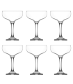 Tradineur - Set de 6 copas de champagne de cristal, 235 ml, modelo Misket, juego de copas clásicas con tallo fino 9,5 x 13,5 cm para champán, cava, cócteles, ligeras, aptas para lavavajillas