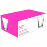 Tradineur - Set de 6 vasos de cristal, modelo Aras, resistentes, base gruesa, servir agua, licores, bebidas, fiestas, uso diario