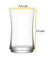 Tradineur - Set de 6 vasos de cristal, modelo Lune, base gruesa, servir cócteles, refrescos, resistentes, aptos para lavavajillas (365 ml, 13 x 7,5 cm)