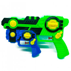 Tradineur - Pistolas de agua doble, dos pistolas de agua en una, Para mayores de 3 años, 16,5 x 25,5 x 4,5 cm, Color Surtido.