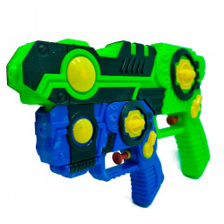 Tradineur - Pistolas de agua doble, dos pistolas de agua en una, Para mayores de 3 años, 16,5 x 25,5 x 4,5 cm, Color Surtido.