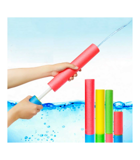 Tradineur - Pistola de agua foam de succión, juguete para niños, piscina, playa, juegos de verano, aire libre, 60 x 4 cm, color aleatorio