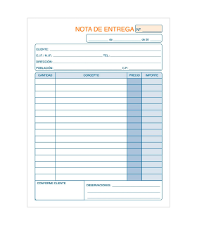 Tradineur - Pack de 6 talonarios de notas de entrega, 70 hojas, 35 juegos original + copia, autocopiativas, matriz de corte y tapas de cartón (Tamaño A5 - 145 x 210 mm)