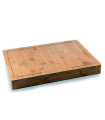 Tradineur - Tabla para cortar de madera bambú, colocación en borde de encimera de cocina, resistente, hogar, 5 x 35 x 24,5 cm