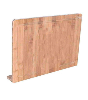 Tradineur - Tabla para cortar de madera bambú, colocación en borde de encimera de cocina, resistente, hogar, 5 x 35 x 24,5 cm