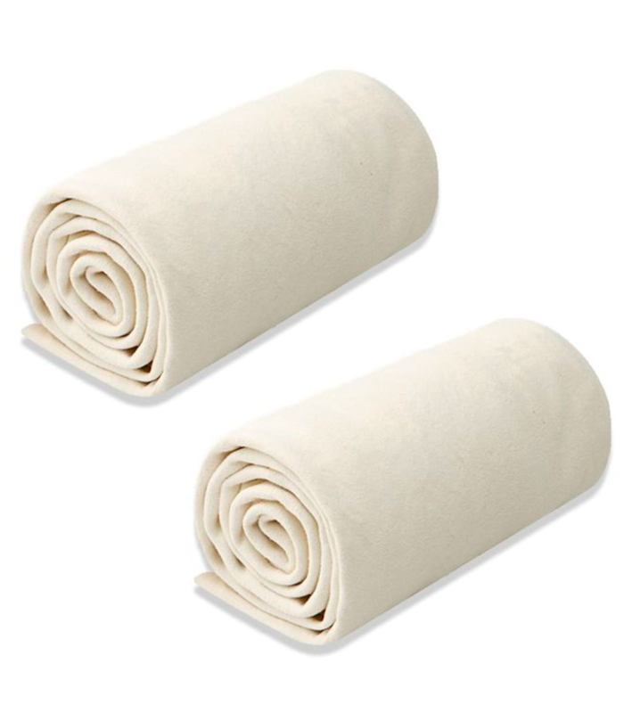 Tradineur - Pack de 2 bayetas de cuero natural de ante para coche, superficie extra suave, limpieza interior, lavado exterior de vehículos, ventanillas, volante, tapicería, 50 x 60 cm