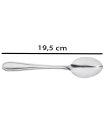 Tradineur - Set de 3 cucharas soperas de acero inoxidable, cucharas de mesa clásicas para sopas, caldos, potajes, 19,5 cm