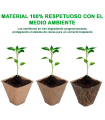 Tradineur - Pack de 24 bandejas de semilleros biodegradables, 6 plantas, bandejas de germinación de papel, crecimiento, propagación, cultivos - 12 x 8 x 5,2 cm