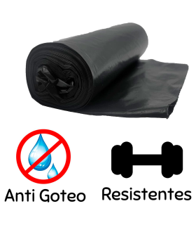 Tradineur - Pack de 10 bolsas de basura, galga 150, plástico reciclado, resistentes y antigoteo, ecológicas, reciclables, aptas para cubos de basura (Negro, 85 x 105 cm)