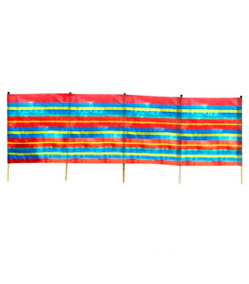 Solmar - Paravientos para playa 400 x 120 cm. Protector de viento de rafia 4 paneles, playa, acampada, camping y jardín