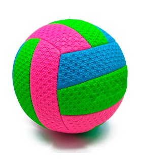 Tradineur - Balón de Voleibol Tricolor - Fabricado en PVC - Ideal para jugar en la playa, piscina o patio - Ø 22 cm - Color Aleatorio