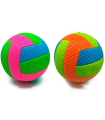 Tradineur - Balón de Voleibol Tricolor - Fabricado en PVC - Ideal para jugar en la playa, piscina o patio - Ø 22 cm - Color Aleatorio