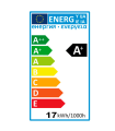 Tradineur - Bombilla LED estándar, globo, A70, E27, 17W equivalente a 153W, 1530 lúmenes, 6400K, luz blanca fría, eficiencia energética A+, 20000 horas, 14 x 7 cm